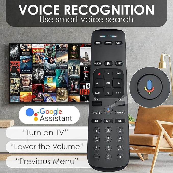 Buck AT&T Now DirecTV Stream RC82V IR/RF Universal Gemini Voice Remote Control – DirecTV Remote Control Replacement for Gemini Air, C71KW-200 & C71KW-400 Osprey Receiver Set-Top Boxes (2nd Gen)