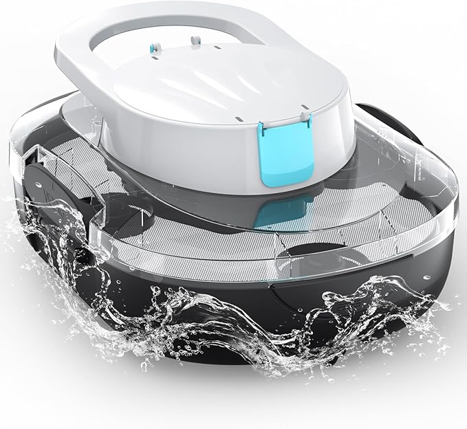 S1 Pro Cordless Robotic Pool Cleaner, 130-Min Runtime, Cleans Up to 1,292 Sq.Ft, Dual-Motor Pool Vacuum, Automatic Cleaner with Large Filter Basket, Fast Charging & Self-Parking (Phantom White)