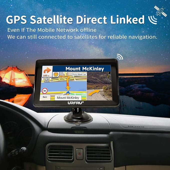GPS Navigator for Car Truck RV Pickup, 9-inch with Hood No Network Required | 2026 Offline Map with Free Updates Lifetime, HD Touchscreen, Voice Guidance, Speed & Traffic Alerts, Custom Route by Car Size
