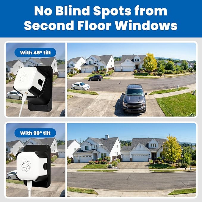 2K Indoor Window Camera with Adjustable Mount, No Drill Window Security Camera, Anti-Glare Glass Design, Night Vision, Local Storage, Easy Install Camera for Indoor Monitoring Outdoor (2 pack)