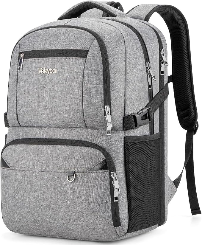 Insulated Lunch Backpack Fit 17" Laptop, Work Backpack with Lunch Box for Men & Women, Water Resistant College Computer Bag for Travel, Business, Hiking