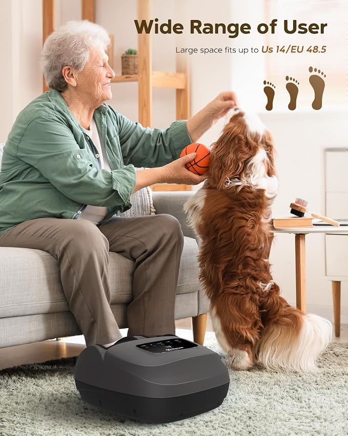 EaseZen Shiatsu Foot Massager with Heat & Remote, 2026 Upgraded Deep Kneading Foot Massager for Plantar Fasciitis, Neuropathy & Tired Feet, Fits Up to Size 14, Gifts for Women