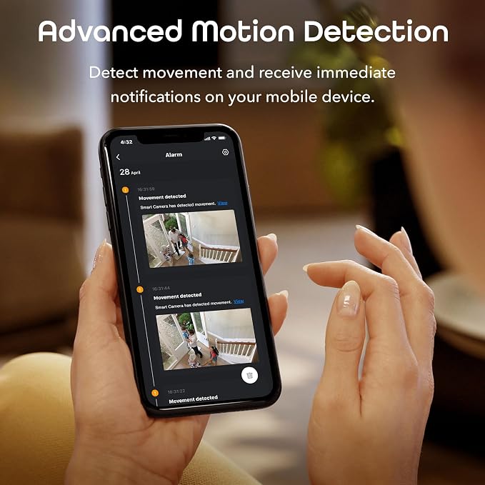 Geeni Vivid Indoor Smart Security Camera – HD Live Stream Camera for Indoor Home Monitoring with Night Vision, 2-Way Audio, Flexible Mount, Micro SD Slot, Motion Detection & App Control – 1Pack, White