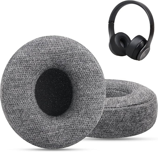 Gvoears Replacement Ear Pads for Beats Solo 3, Ear Cushions for Beats Solo 2 & Solo 3 Wireless/Wired On-Ear Headphone Earpads, Ear Cups with Stronger Adhesive, Added Thickness & Velvet Fabric