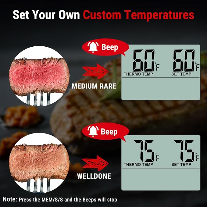 ThermoPro TP17 Dual Probe Digital Cooking Meat Thermometer +ThermoPro TP19 Waterproof Digital Meat Thermometer