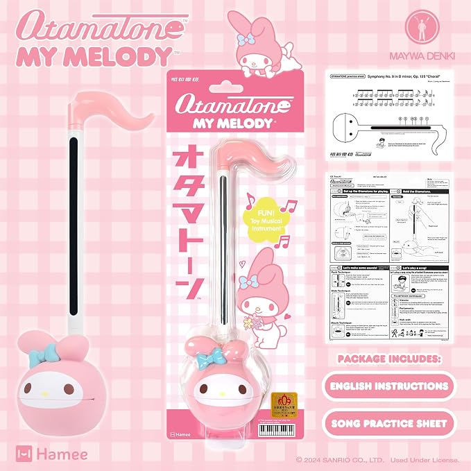 Otamatone Sanrio My Melody Electronic Portable Music Instrument / Synthesizer Toy from Japan by Maywa Denki (Officially Licensed Hello Kitty and Friends) [English Instructions]