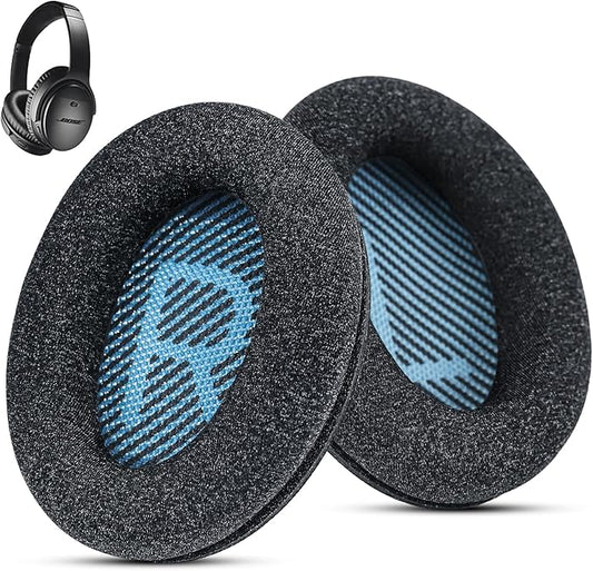 Fabric Comfort Replacement Ear Pads for Bose QuietComfort 25 / QC25 – Fits QC35 QC35 II QC45 QC15 QC2 AE2 AE2i AE2w SoundLink & SoundTrue (S2 Style)