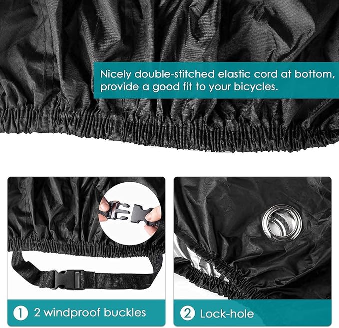 Favoto Bike Cover 29 inch Waterproof Outdoor Cover Disc Lock Alarm 110dB Alarm for Motorcycle Bikes e-Bikes