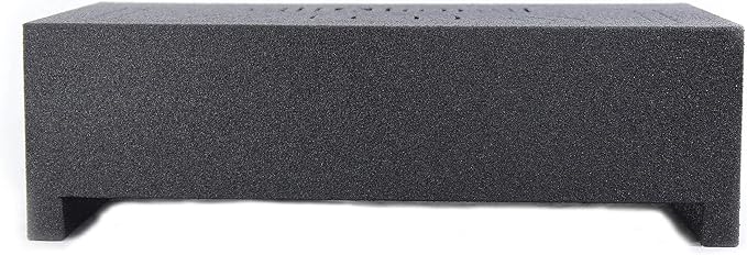 QPower Single 12-Inch Downfire or Behind-Seat Speaker Box, Features 0.75 Cubic Feet of Airspace, Compatible with Most GMC, Chevrolet, and Ford Trucks