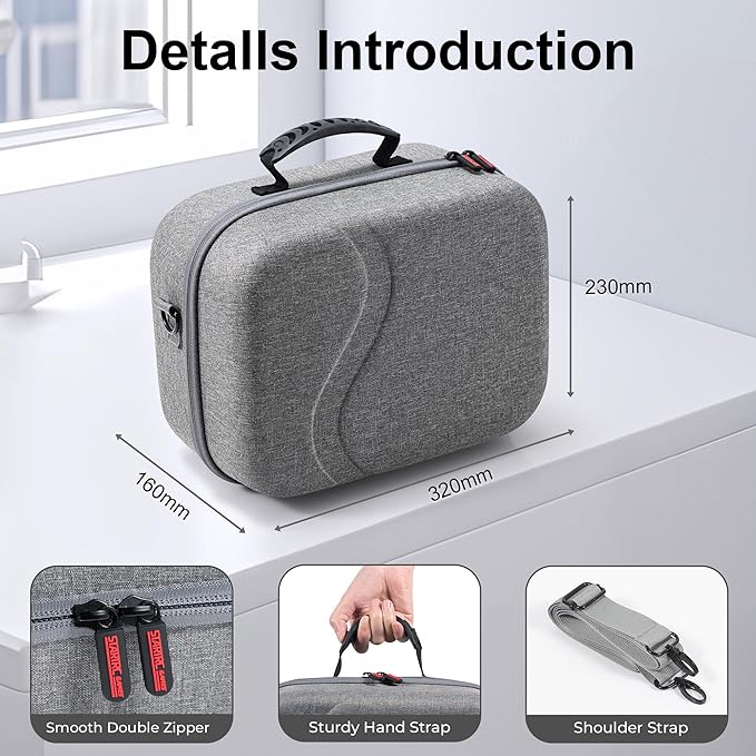 STARTRC GAMES Large Carrying Case for Meta Quest 3/Quest 3S, Hard Travel Case for BOBOVR S3 Pro/Kiwi Design Battery Head Strap and Other Accessories, Storage Case and Soft Lining for Quest 3S