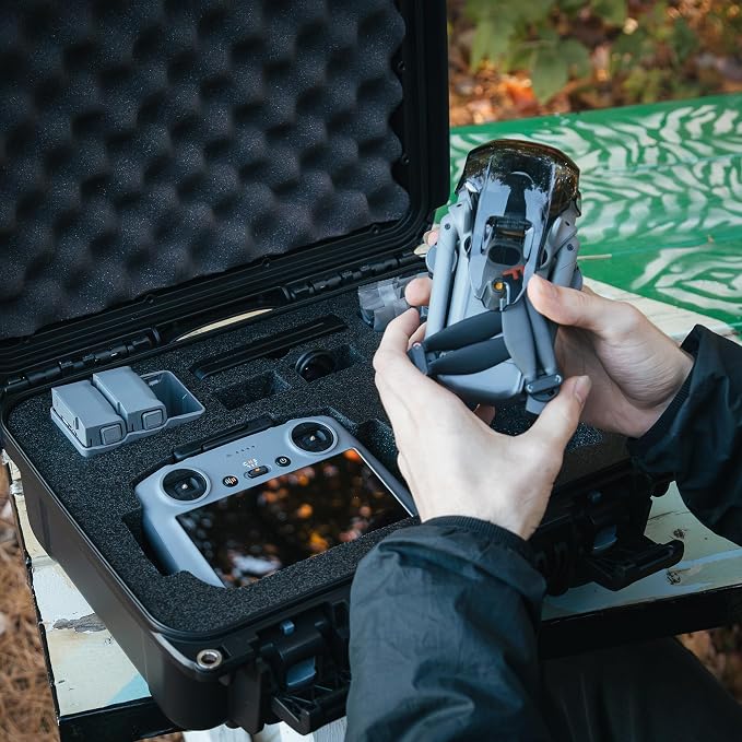 NANUK 915 DJI™ Mini 5 Pro Fly More Combo Plus - Waterproof Hard Case with Drone Foam Insert, Crushproof, Portable Travel Case, Made in Canada - Graphite (15.8" x 12.1" x 6.8")