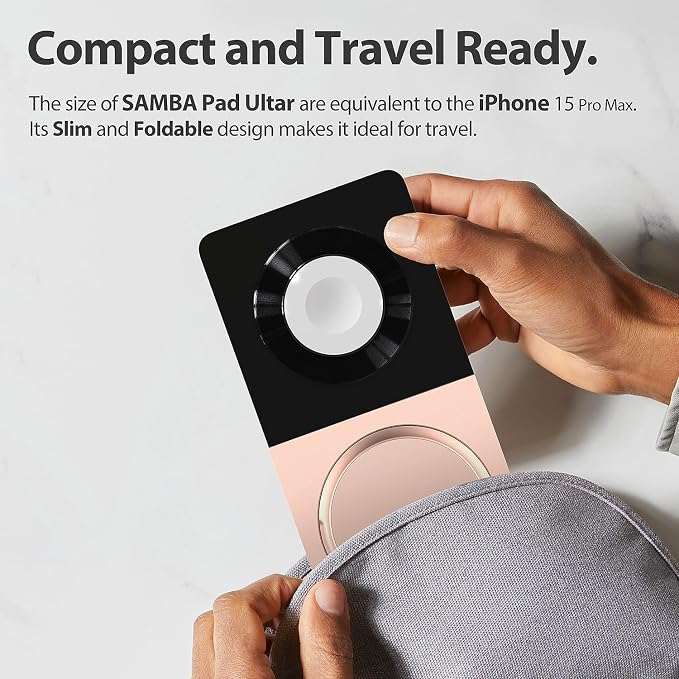 PETINO 3 in 1 Wireless Charging Station for Apple Devices with MagSafe | For iPhone 17/Air/16/15/14/13/12, AirPods & Apple Watch, Foldable Portable Aluminum Charging Stand, Adapter Included
