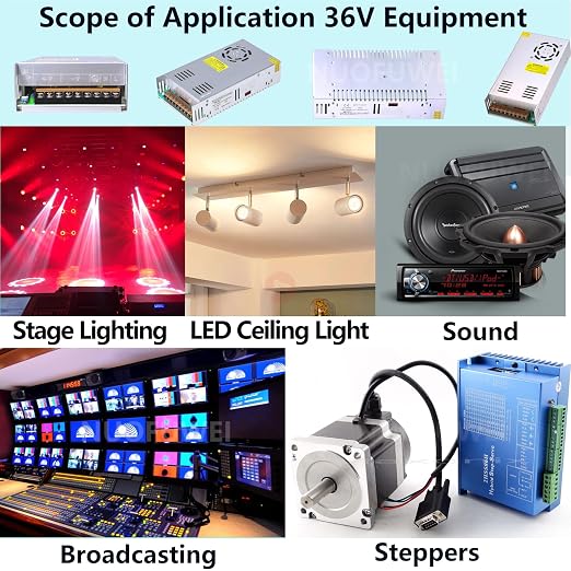 DC 36V 16.6A 600W Switching Power Supply Adapter 110V AC to 36v DC Converter Power Supply Transformer SMPS for 36Volt Winch Car Jack LCD Monitor CCTV Car Stereo