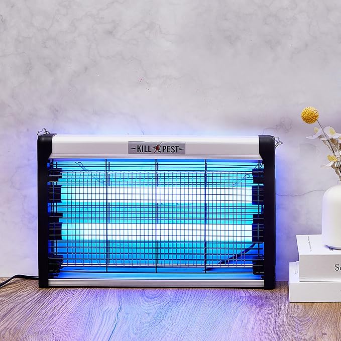 Qualirey Electric Bug Zapper Summer Indoor Electric Bug Zapper 6w Purple UV Light, 2 LED Bulbs Enhanced Dual-Band Attraction & Energy Saving, Fruit Flies Mosquito Insect Killer for Outdoor(1 Piece)