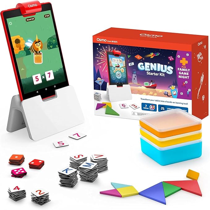 Osmo Genius Starter Kit for Kids Ages 6–10 | 7 Educational Learning Games | Fire Tablet Compatible | Latest Version | Educational STEM Learning System | Base Included