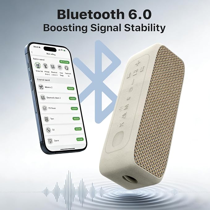 JUOVI Bluetooth Speaker,20W Stereo Sound,Wireless Speaker with Bluetooth 6.0,24H Playtime,IP68 Waterproof Shower Speaker,TWS Pairing, Support TF Card,AUX 3.5mm Input,Speaker for Home,Outdoor,Travel