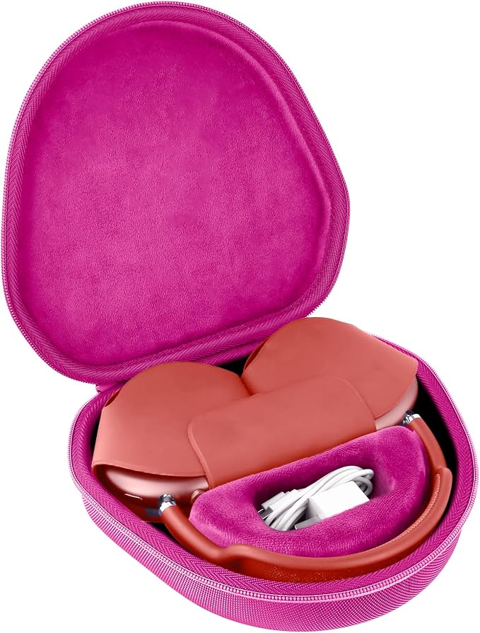 co2CREA Hard Case with Sleep Mode Replacement for Apple AirPods Max 2 / AirPods Max Wireless Over-Ear Headphones (Rose Case)