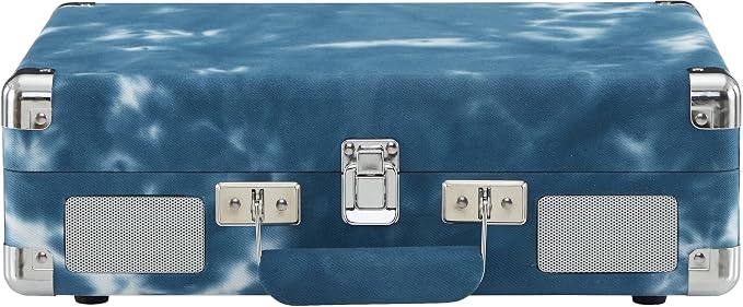 Crosley CR8005F-IN Cruiser Plus Vintage 3-Speed Bluetooth in/Out Suitcase Vinyl Record Player Turntable, Indigo