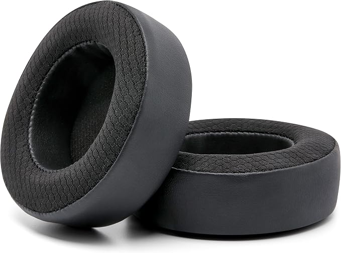 WC Freeze Virtuoso - Hybrid Fabric Cooling Gel Replacement Earpads for Corsair Virtuoso Gaming Headset, Made by Wicked Cushions, Improved Durability, Thickness and Sound Isolation | Black