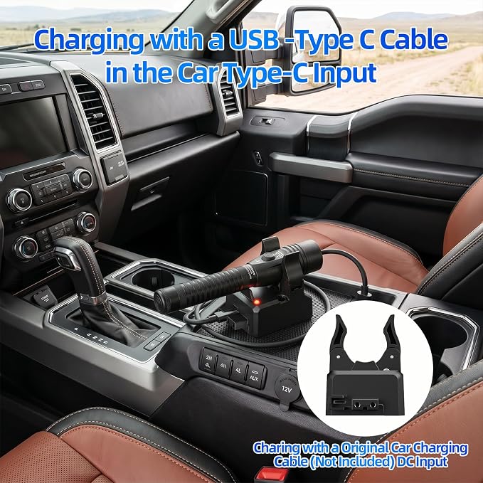 Replacement 74102 Charger Holder Compatible with Strea-mlight Strion Series, Smart Type‑C Charger Base with Fast Charging and Durable
