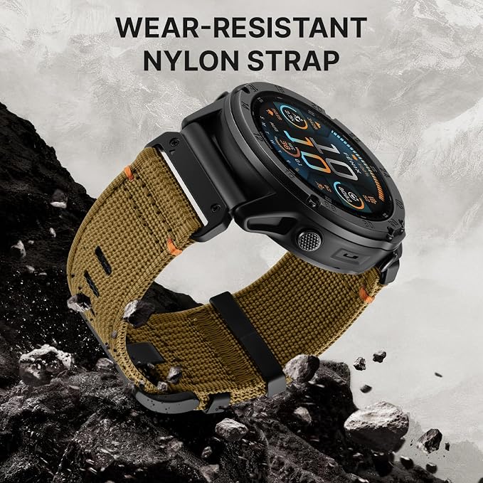 Bandletic Compatible with Garmin Fenix 8 51mm Band - 26mm Quick Fit Rugged Nylon Strap for Fenix 7X 6X Pro/5X Plus/3/3 HR/Instinct 2X Solar 3 50mm /Enduro/Quatix/Tactix/Epix Pro 2/D2 Bravo/D2 Delta PX