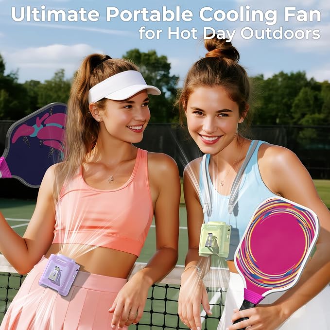 AMACOOL Portable Waist Fan Clip On, Gifts for Men Dad Husband, 10000mAh Rechargeable Wearable Shirt Fan, Powerful Belt Fans, Birthday Gifts for Women Jobsite Travel Camping Essentials 2026