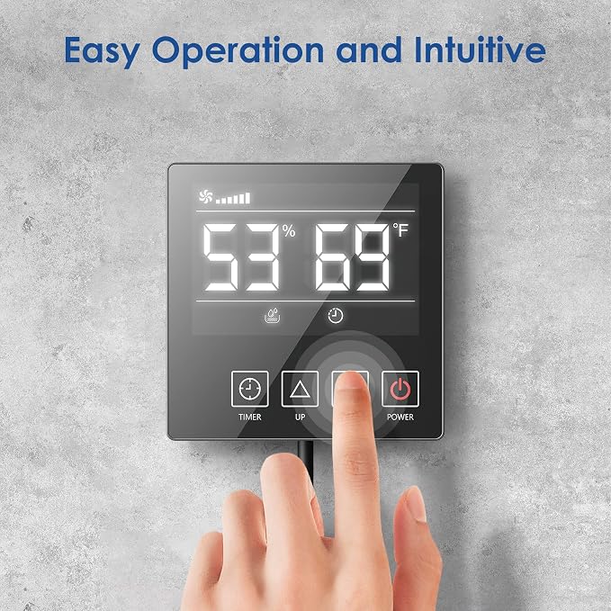 Remote Controller for Crawl Space Dehumidifier, Digital Humidity Control Timer, Adapt Humidity for Model DY113N/DY117PN/DY120N/AM160/AM160P