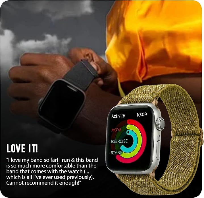 Braxley Bands for Apple Watches - Stretchy and Washable - Adjustable with Apple Watch Bands for Women & Men - Compatible with Apple Watch Series SE Ultra 9 8 7 6 5 4 3 2 1