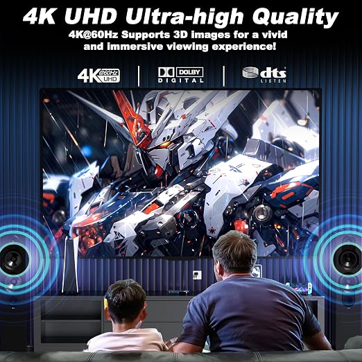4K HDMI Switch 5x1 with Remote - 4K@60Hz HDR HDCP 2.2 - Auto-Switcher Splitter for PS5/PS4/Xbox/Switch/PC