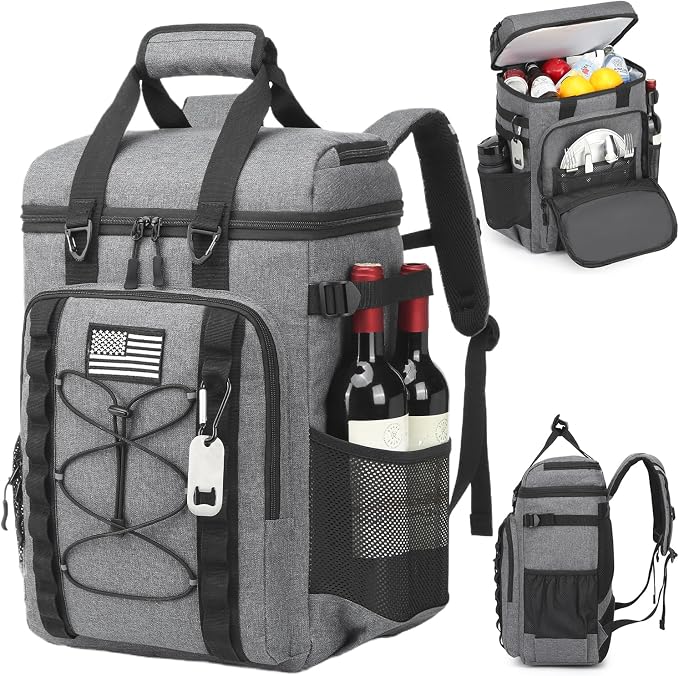 Tactical Cooler Backpack - 42 Cans Backpack Coolers Insulated Leak Proof for Men & Women, Soft Cooler Insulated Backpack for Lunch, Work, Camping, Hiking, Picnic, Beach & Travel