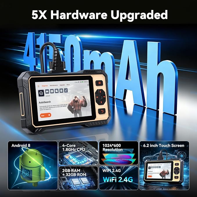 THINKCAR Scanner THINKSCAN 662 OBD2 Scanner + Universal 16 Pin Male to Female OBD2 Extension Cable