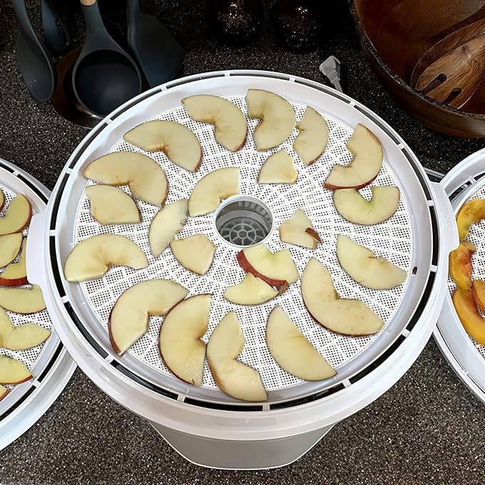 (8 Pack) Round Silicone Dehydrator Sheets, Dostk Premium Non Stick Silicone Mesh for Fruit Dehydrator, Tray Liner Reusable (Round 13" Diameter)