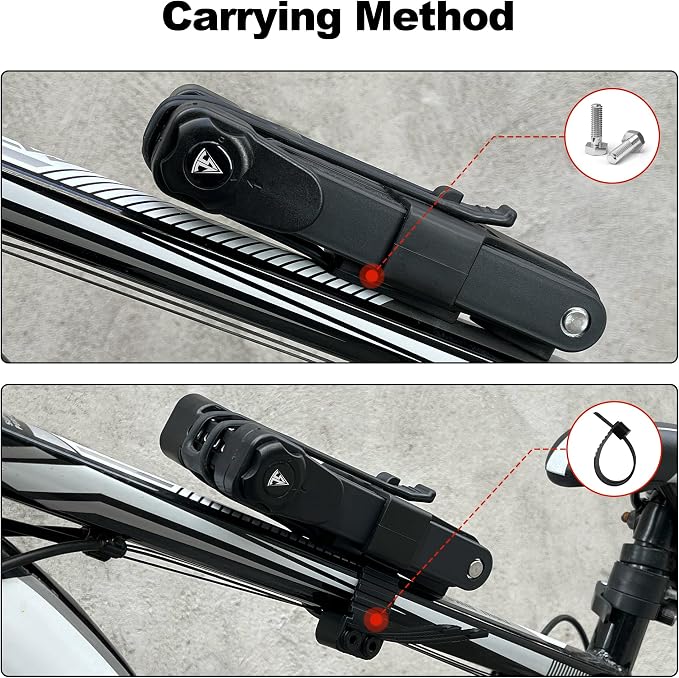 Compact Folding Bike Lock Compact Lightweight High Security Anti-Theft Bicycle Lock 33.46in for Bikes or Scooters