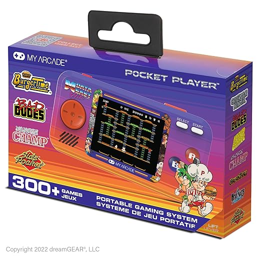 My Arcade Data East Pocket Player: Portable Gaming System with 308 Preloaded Retro Games, 2.75" Color Screen, Speakers (DGUNL-4127)