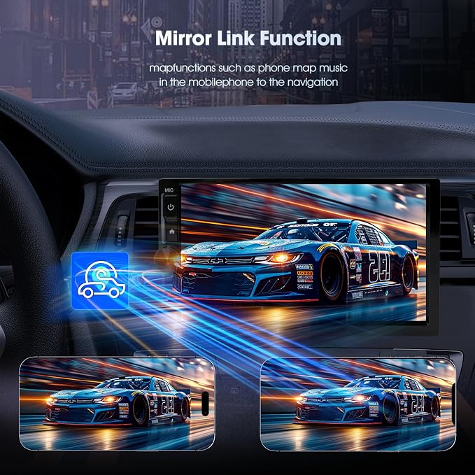 Haudio 7 Inch Double din Car Stereo,Support Wireless CarPlay and Android Auto,with 1080P Rear Camera,Mirror Link|Bluetooth|Music Play|AUX|FM/AM|SWC|Double din Car Radio (2+32GB)