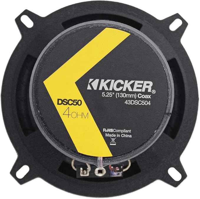 2 Kicker 43DSC504 D-Series 5.25" 200W 2-Way 4-Ohm Car Audio Coaxial Speakers