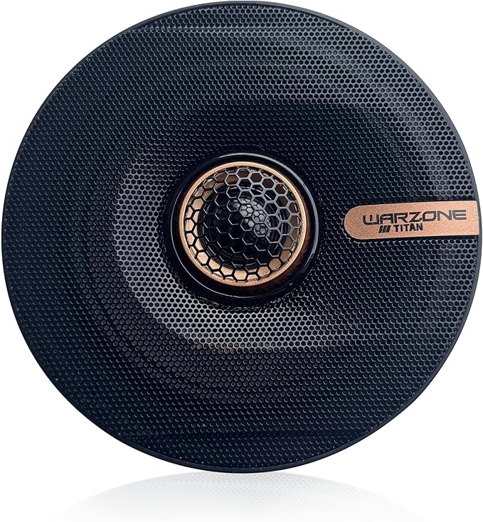 Warzone 2X WZ65PTi 6.5-Inch Super Coaxial Speaker Pair, 4 Ohm, 450W Max, 120W RMS, 92dB Sensitivity, Ferrite Woofer & PEI Dome Tweeter for Pro Car Audio