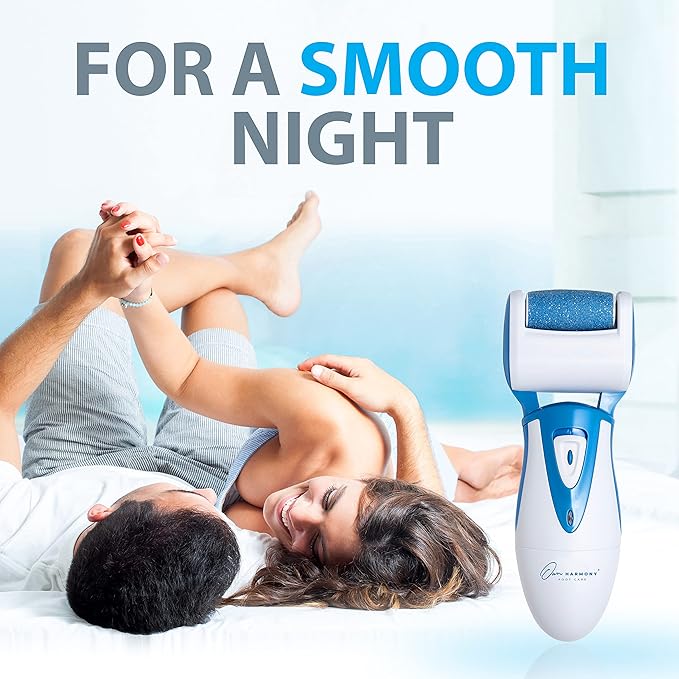 Own Harmony Electric Callus Remover and 6 Rollers Bundle: Professional Pedicure Tools Foot Care for Women, Rechargeable Foot Scrubber, Electronic Feet File Pedi Sander Best for Cracked Dry Dead Skin