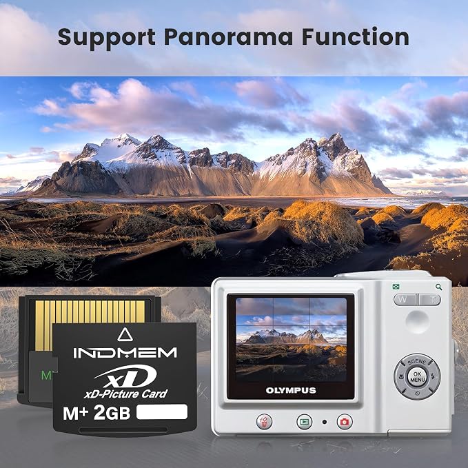 xD-Picture Card 2GB(Type M+) 2GB XD Flash Memory Cards for Olympus Fuji Fujifilm Old Digital Camera, Support Panorama Function,Create 3D Image and Digital Painting