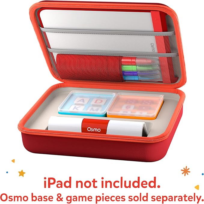Osmo - Coding Starter Kit for iPad Plus Large Storage Case - 3 Educational Learning Games - Ages 5-10+ - Learn to Code, Coding Basics & Coding Puzzles - STEM Toy iPad Base Included