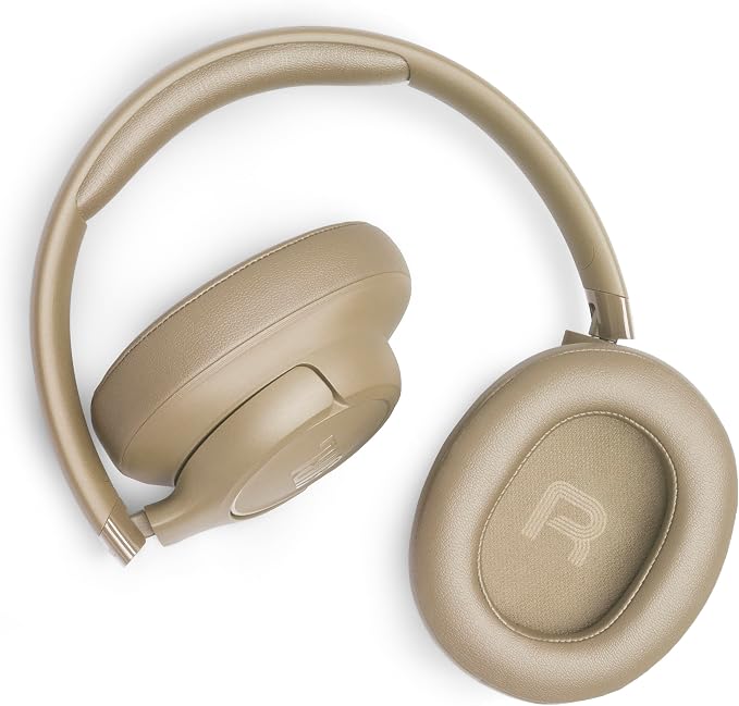 JBL Tune 730BT - Wireless Over-Ear Bluetooth® 6.0 Headphones with Powerful JBL Pure Bass Sound, 2 beamforming mics for Perfect Calls, Up to 76 Hours of Battery Life, & Multi-Point Connection (Beige)