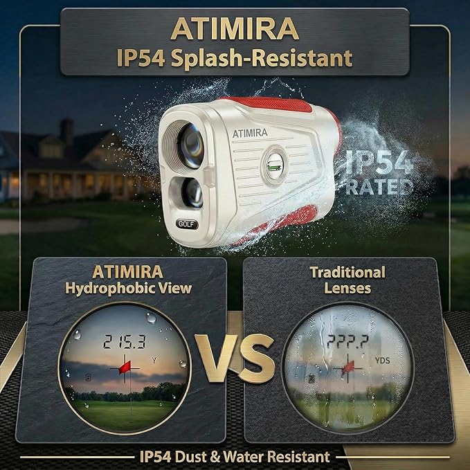 1300Yds Golf Rangefinder with Slope Switch, High-Precision Range Finder, 7X Magnification, Flag Lock & Vibration, Magnetic & USB-C Rechargeable for Golfers
