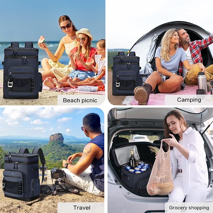Hulongo 48Cans Cooler Backpack, Waterproof Insulated Backpack Cooler for Men & Women, Leakproof