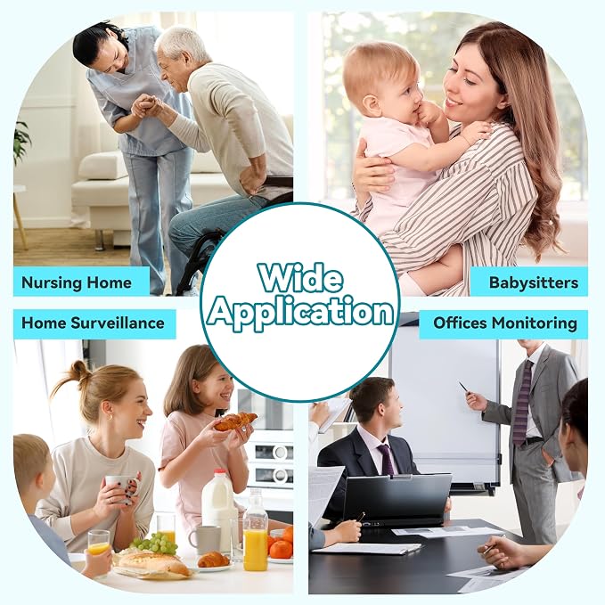1080P HD WiFi Clock Hidden Camera, Indoor Security Camera with Night Vision, 24-Hour Digital Display, App Remote Viewing, SD Card Storage, No Audio Recording