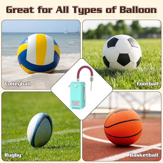 AXHJ Balloon Pump Electric Air Pumps, 2-in-1 Electric Air Balloon Pump，Balloon Inflator for 260q,Foil, Latex Balloons and Sport Balls