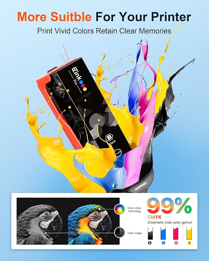 E-Z Ink Pro Remanufactured Ink Cartridge Replacement for 410XL Ink Cartridges Combo Pack for Epson Printer Expression XP-830 XP-640 XP-7100 XP-630 XP-530 XP-635 (5 Pack, Black Cyan Magenta Yellow PBK)