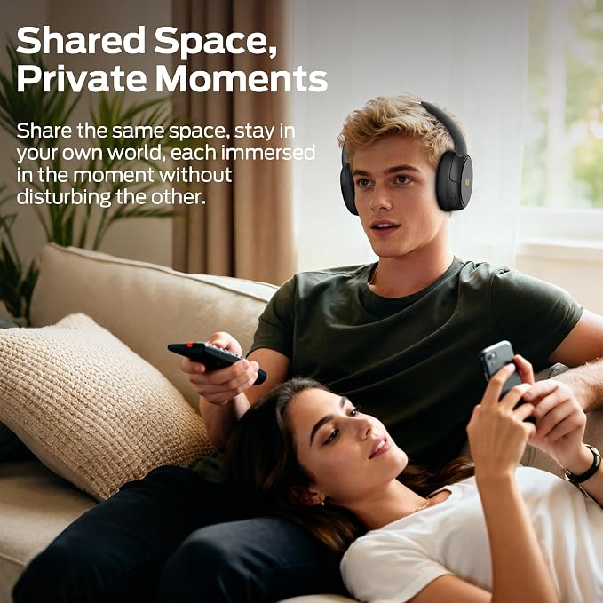 Monster TVlink 300 Wireless Headphones, TV Headphones Wireless for Seniors with Transmitter Charging Base, Over Ear Headphones with Bluetooth 5.3, 45H Playtime, No Audio Delay, Comfortable Fit, Black