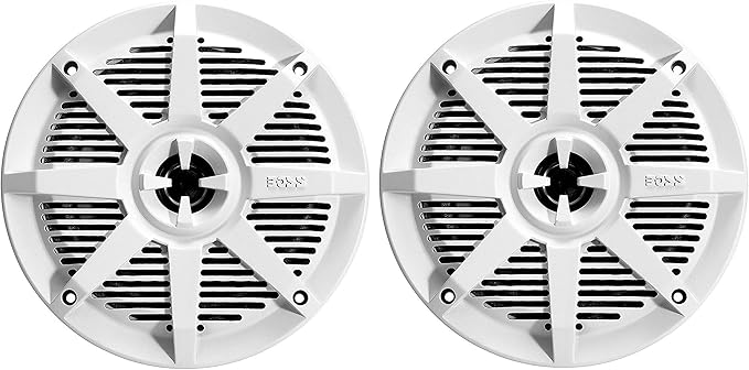 BOSS Audio Systems MR52W 5.25 inch Marine Boat Stereo Speakers - 150 Watts Coaxial, 2 Way, Full Range, 4 Ohms, Weatherproof, Sold in Pairs