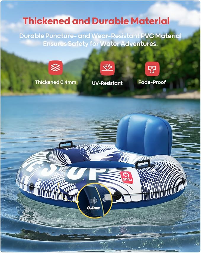 QPAU Inflatable River Tube and Electric Air Pump