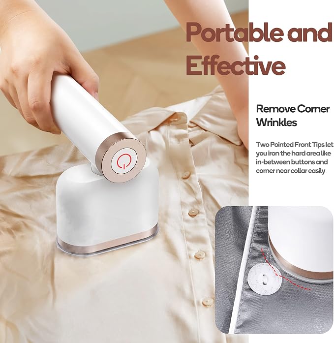 Newbealer Rotatable Steam Iron, 1200W Garment Wrinkle Remover, 120V | 302°F Steamer for Clothes, 2 Steam Levels, Horizontal and Vertical Steaming, Dry Ironing, 15s Heat Up, for Home/Hotel/Laundry